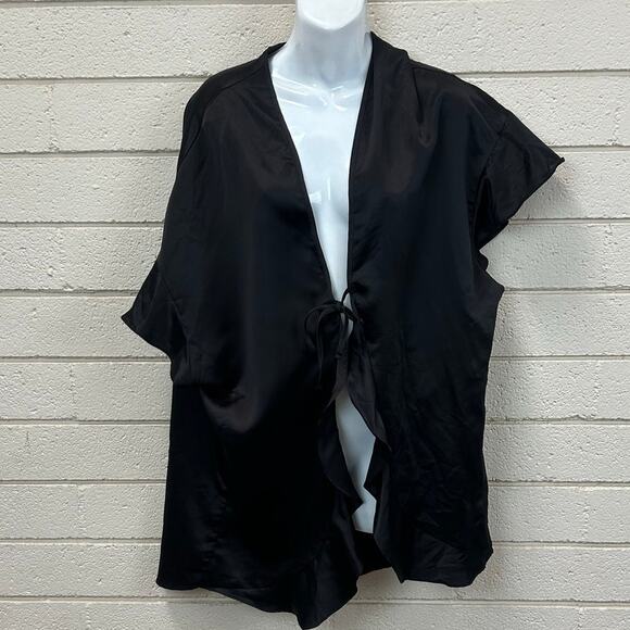 Victoria’s Secret Black Kimono Robe one size NWT - Picture 6 of 8